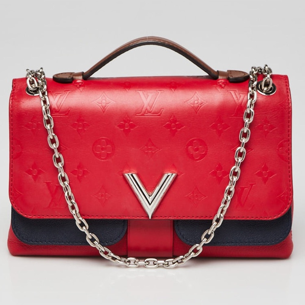 LOUIS VUITTON
Rubis/Blue Monogram Leather Very Chain Bag